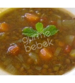 Kerevizli pazılı yeşil mercimek çorbası Kerevizli pazılı yeşil mercimek çorbası